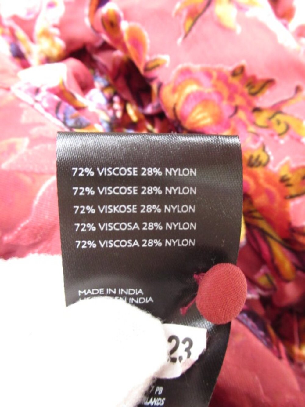 Anthropologie The Estela Burnout Sheer Printed Blouse Maroon Red XXS - Picture 10 of 12